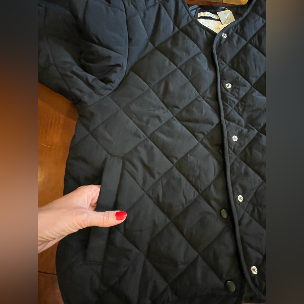 A New Day quilted light jacket. Waterproof. 2 pockets. Black. S-M. NWT - Picture 10 of 10